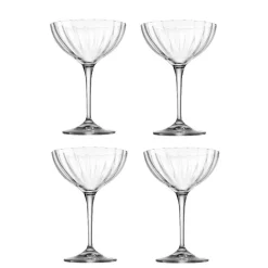Coupe à champagne en verre Cristal 21 cl x4