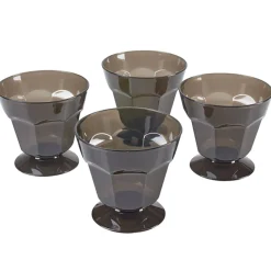 Coupe à glace plastique noire x4