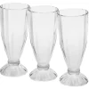 Coupe à glace transparent sundae milkshake 350 ml x3