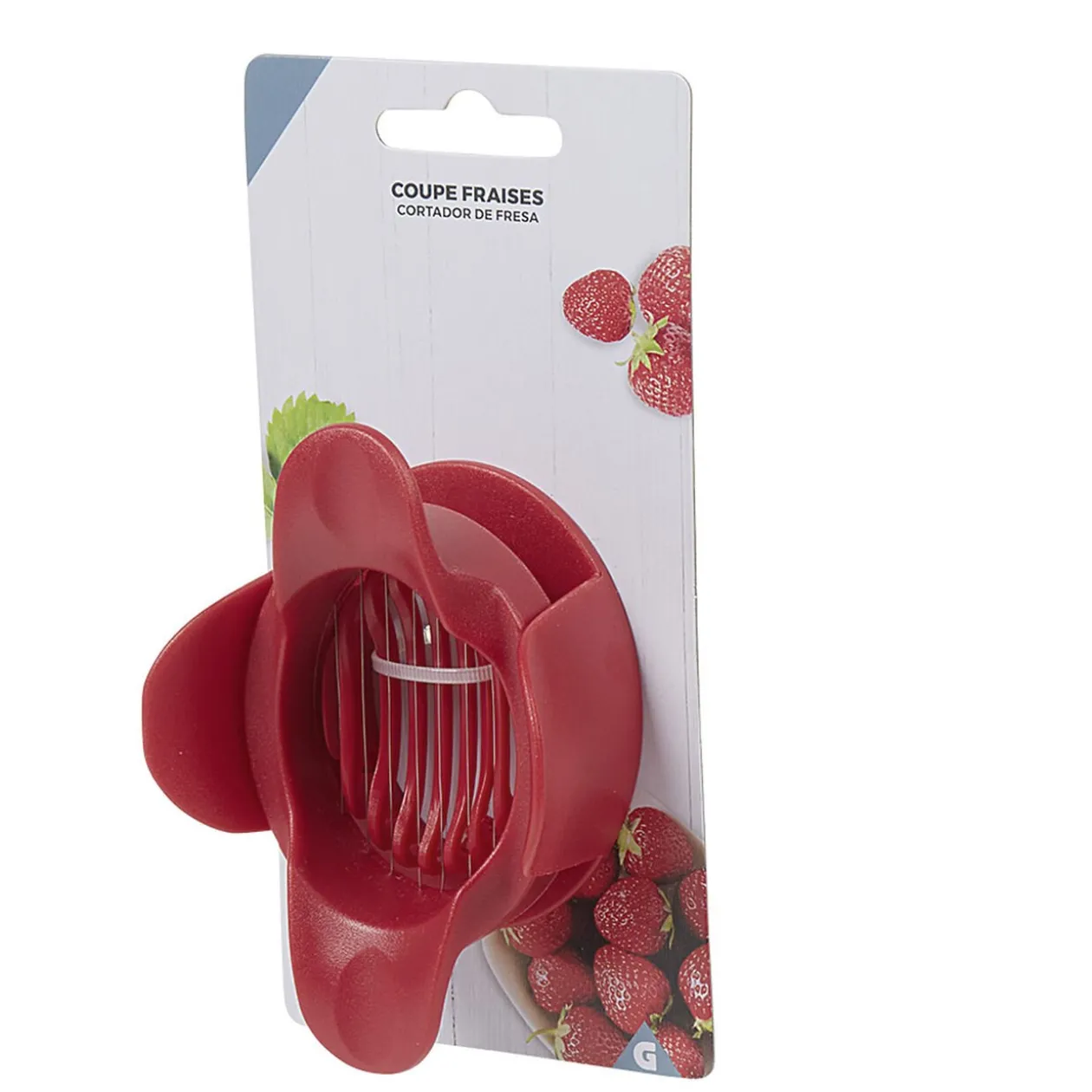 Coupe fraise lames inox acrylique rouge