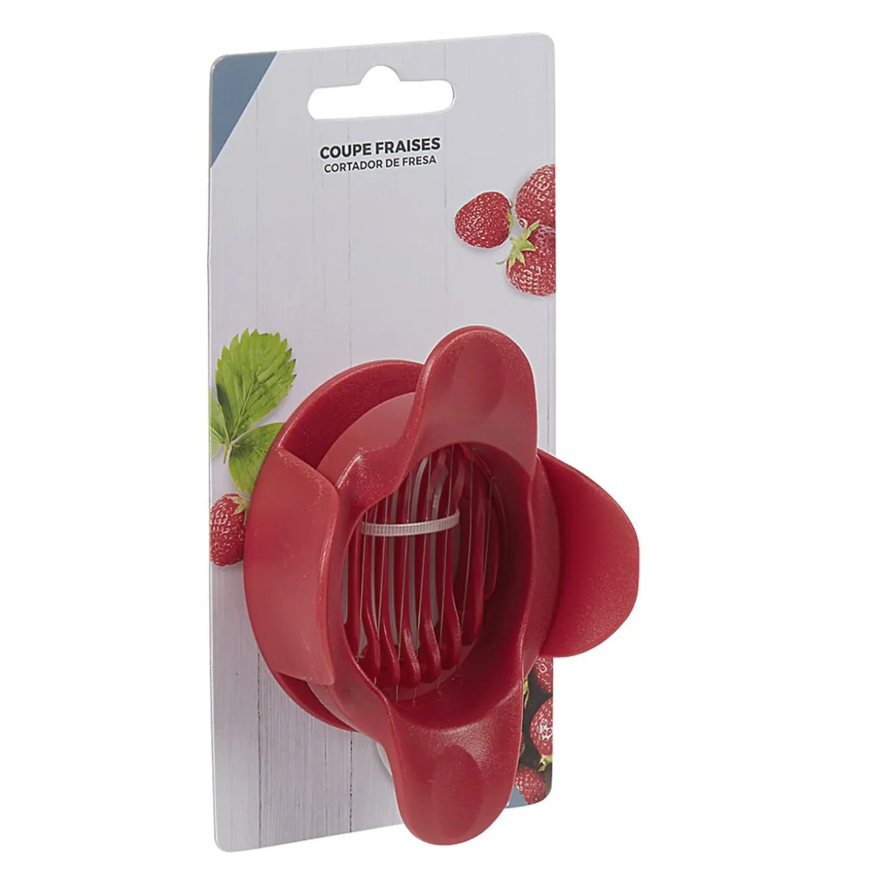 Coupe fraise lames inox acrylique rouge
