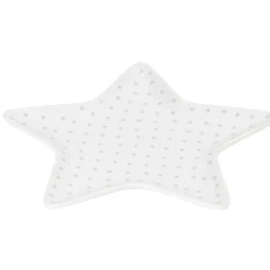 Coupelle blanche forme étoile à pois gris