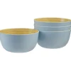 Coupelle bleu en bambou x 4