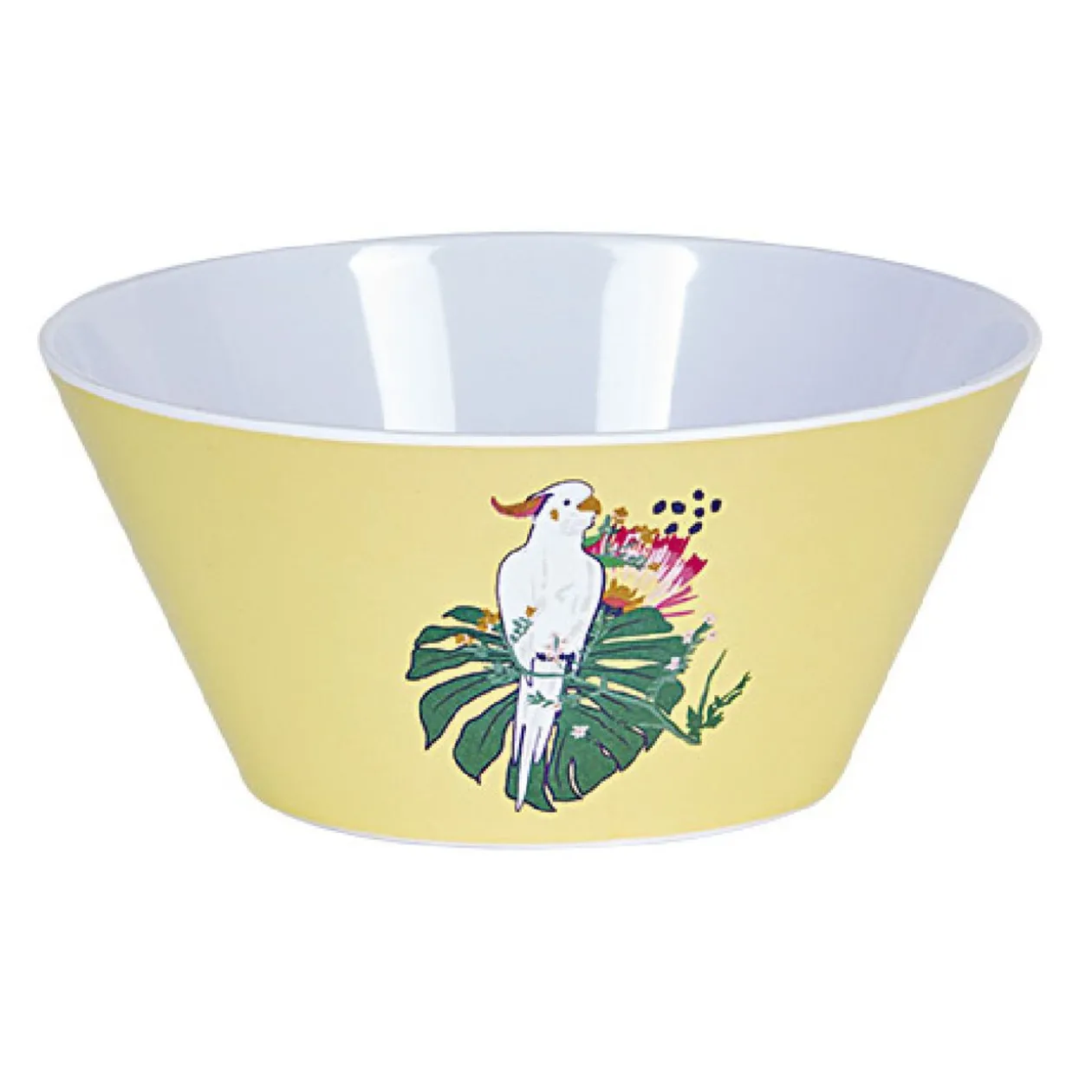 Coupelle décor oiseau et feuille jaune ou verte