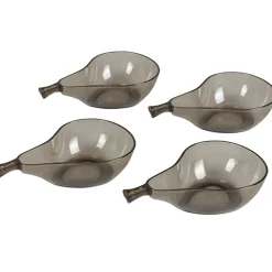 Coupelle design poire noire x4