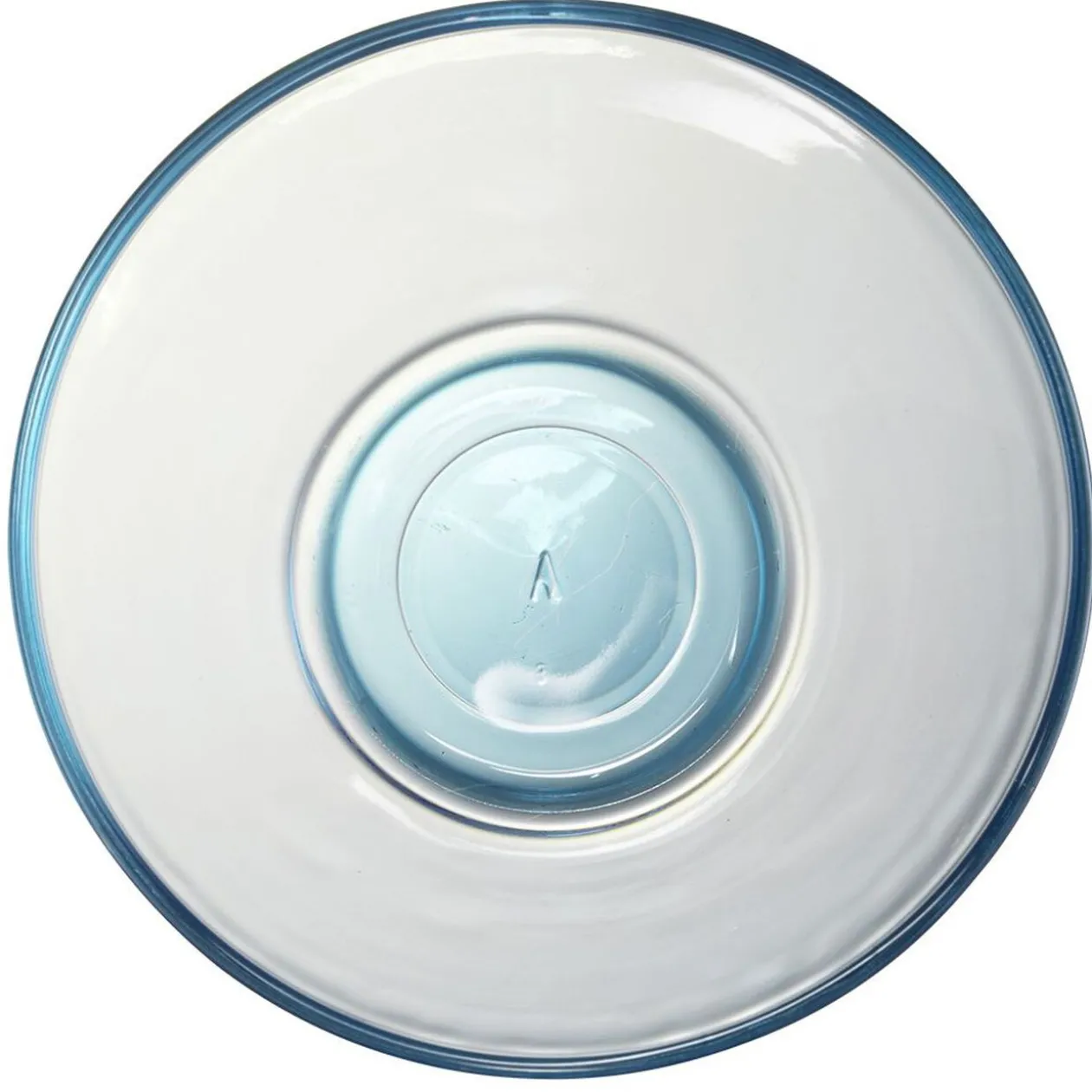 Coupelle en verre avec fond coloré