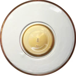 Coupelle en verre avec fond coloré