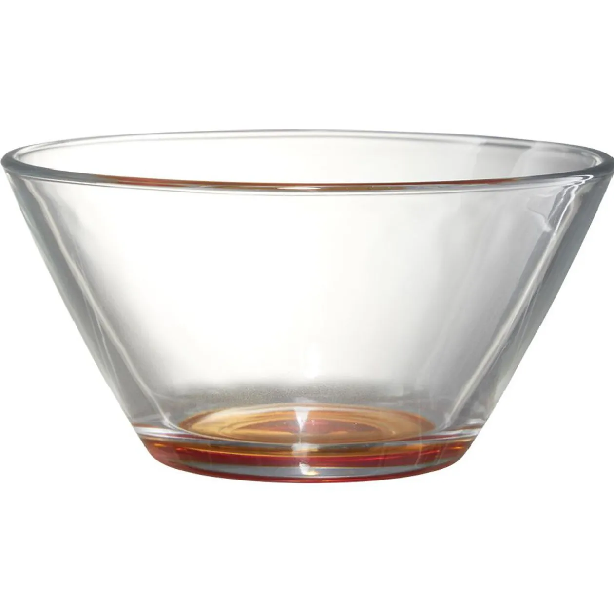 Coupelle en verre avec fond coloré