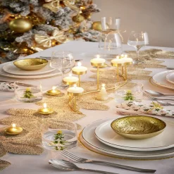 Coupelle en verre 200ml motif branches de sapin Ø12xH4,5cm - 3 coloris