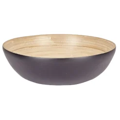 Coupelle noire et bambou