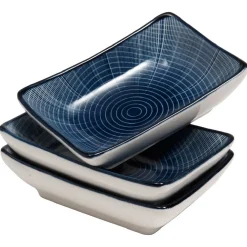 Coupelle rectangle décor cyclade x3