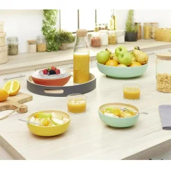 Coupelle ronde en bambou coloré Ø15 cm