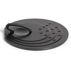 Couvercle rond avec poignée acier noir Ø30cm