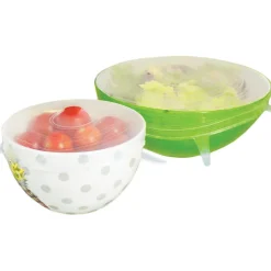 Couvercle silicone extensible blanc transparent x4