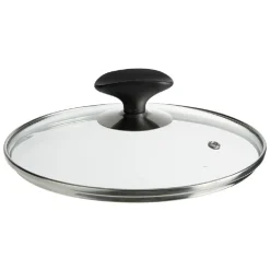 Couvercle verre trempé anti éclaboussures poignée repose ustensile Ø20