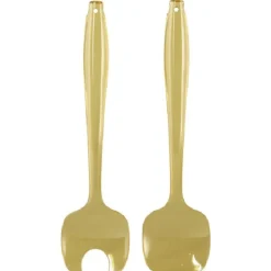 Couverts à salade jaune