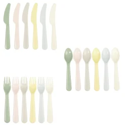 Couverts en plastique réutilisable 6 personnes