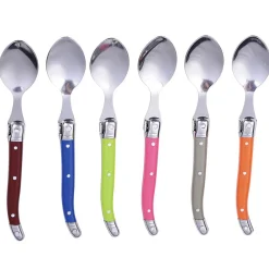 Cuillère à café inox manche multicolore x6