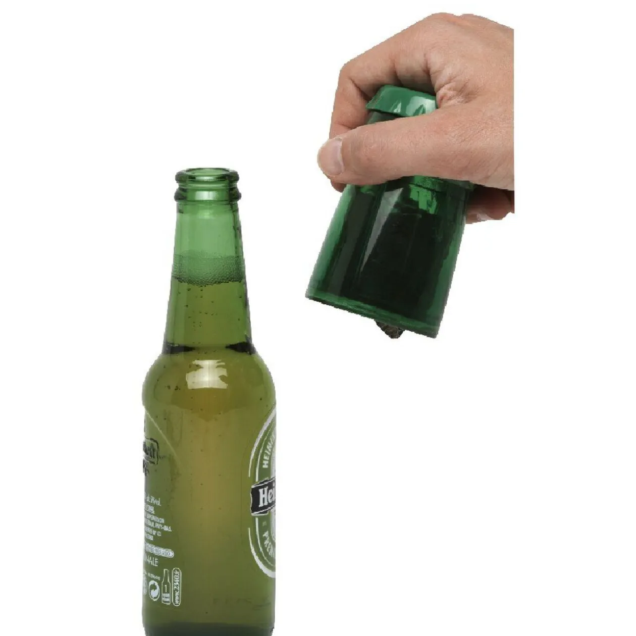 Décapsuleur en forme de haut de bouteille