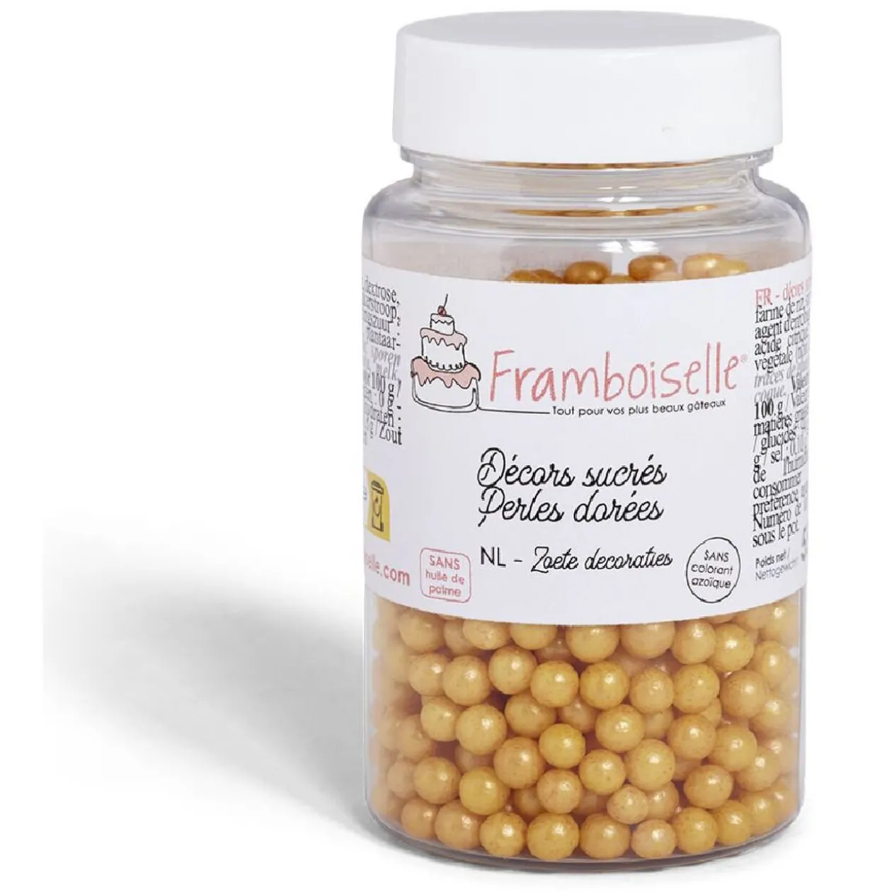 Décor sucré perles dorées Framboiselle 55g