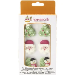 Décor sucré pour gâteau de Noël x6