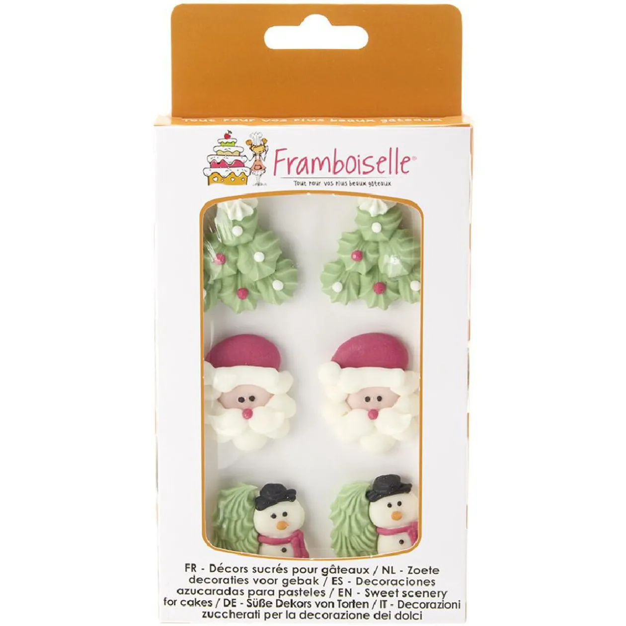 Décor sucré pour gâteau de Noël x6