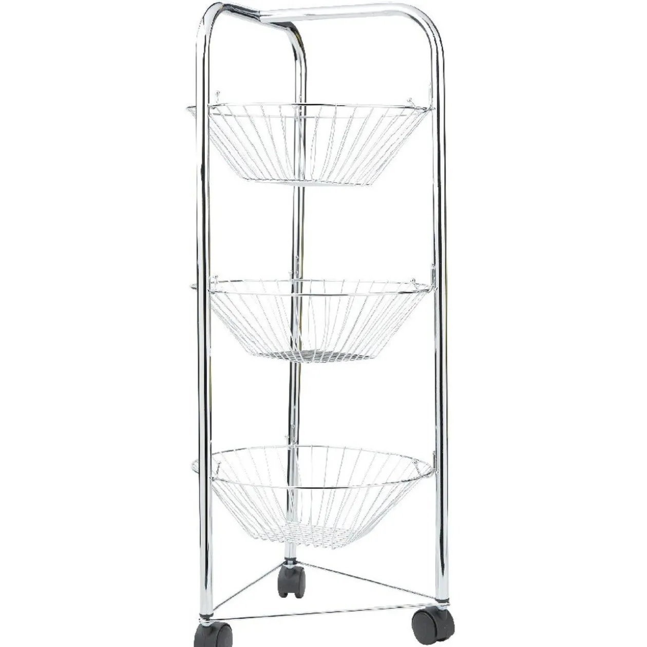 Desserte 3 étages argenté