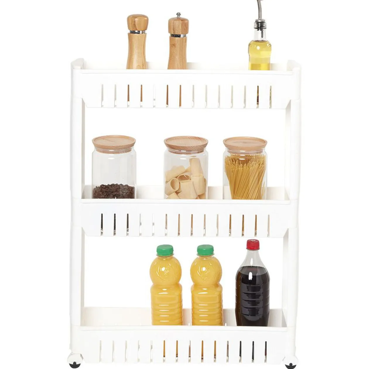 Desserte de cuisine étroite à 3 niveaux