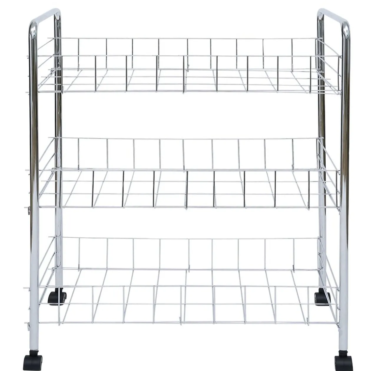 Desserte en métal 3 niveaux - 35,5xH66,5x26cm