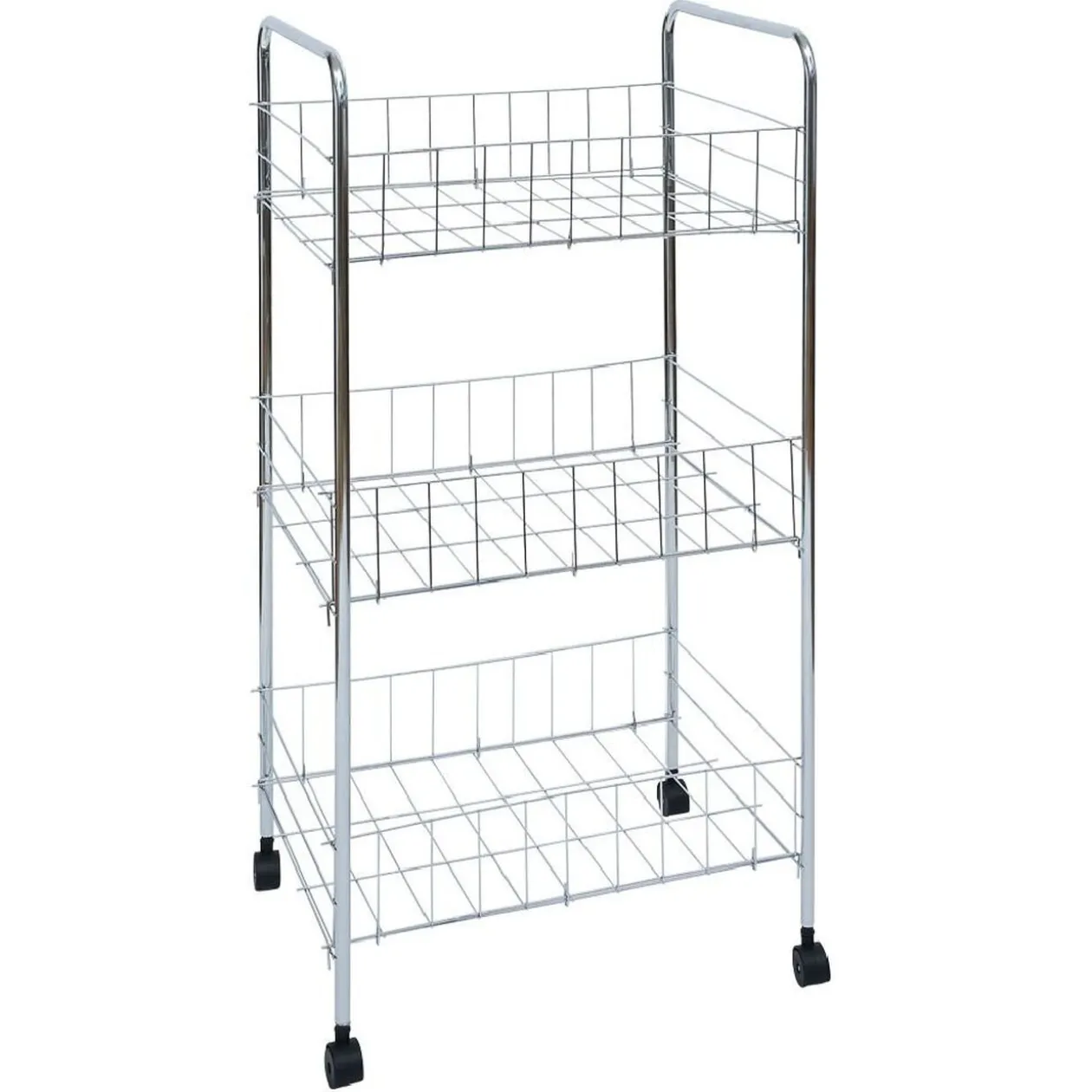 Desserte en métal 3 niveaux - 35,5xH66,5x26cm