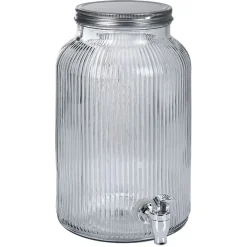 Distributeur à boisson en verre strié 5,5L