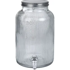 Distributeur à boisson en verre strié 5,5L