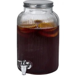 Distributeur à boisson en verre strié 5,5L