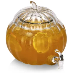Distributeur de boisson forme citrouille en verre transparent 6 L