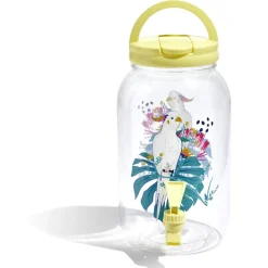 Distributeur de boisson oiseau tropical en plastique