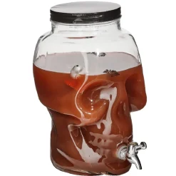 Distributeur de boisson tête de mort en verre