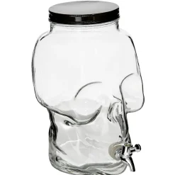 Distributeur de boisson tête de mort en verre