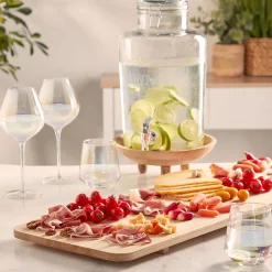 Distributeur de boisson transparent inscription relief 8 L