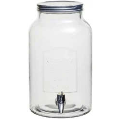 Distributeur de boisson verre couvercle métal 5.5 L