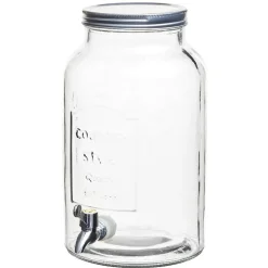 Distributeur de boisson verre couvercle métal 5.5 L