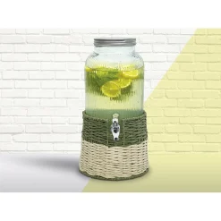 Distributeur de boisson verre 5,5L avec support - Ø22,5xH42,5cm