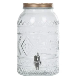 Distributeur de boissons fontaine transparent doré