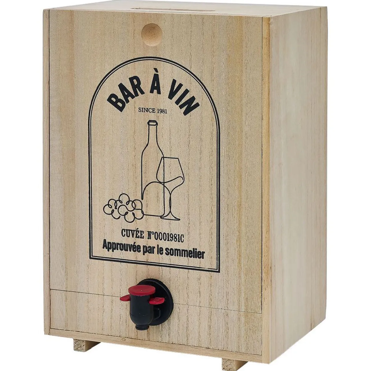 Distributeur de vin en bois pour cubi 5L