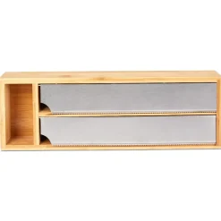 Dérouleur double en bambou avec porte-épice x1