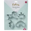 Emporte pièce forme Licorne Arc en ciel Couronne x4