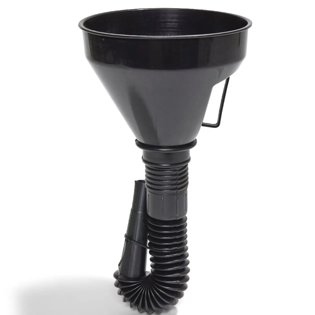Entonnoir avec tuyau flexible noir