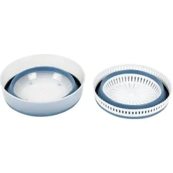 Essoreuse à salade rétractable 3,5 L bleu et blanc