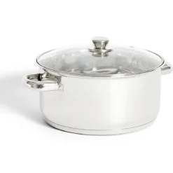 Faitout tous feux dont induction inox et verre Ø25,5cm