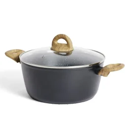 Faitout tous feux dont induction aluminium gris Ø24cm