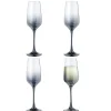 Flûte à champagne fumé noir 19,5cl x4